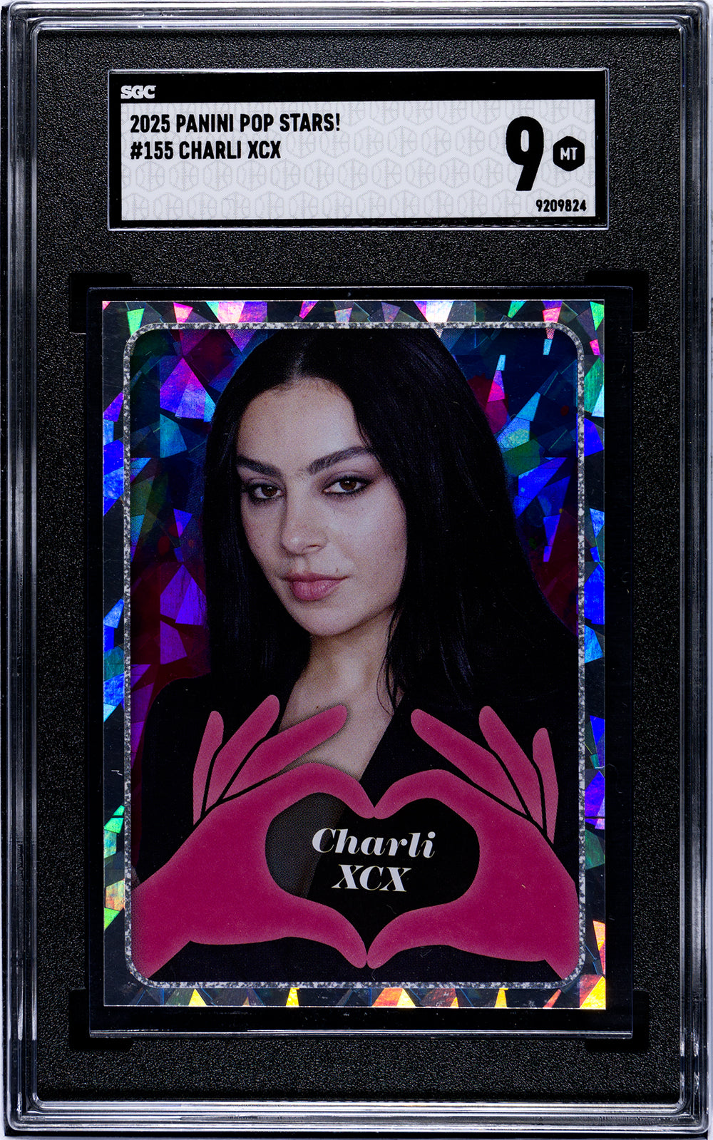 2025 Panini Pop Stars #155 Charli XCX (UK) SGC 9 Pop 1 (Music)