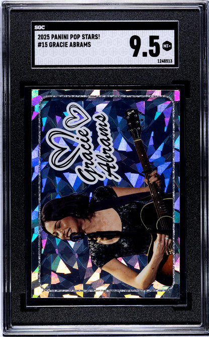 2025 Panini Pop Stars #15 Gracie Abrams (UK) SGC 9.5 Pop 1 (Music)