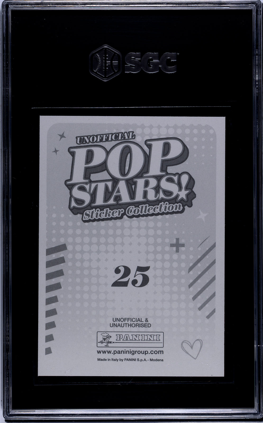 2025 Panini Pop Stars #25 Taylor Swift (UK) SGC 9.5 Pop 1 (Music)