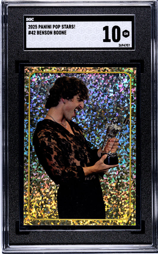 2025 Panini Pop Stars #42 Benson Boone (UK) SGC 10 Pop 1 (Music)