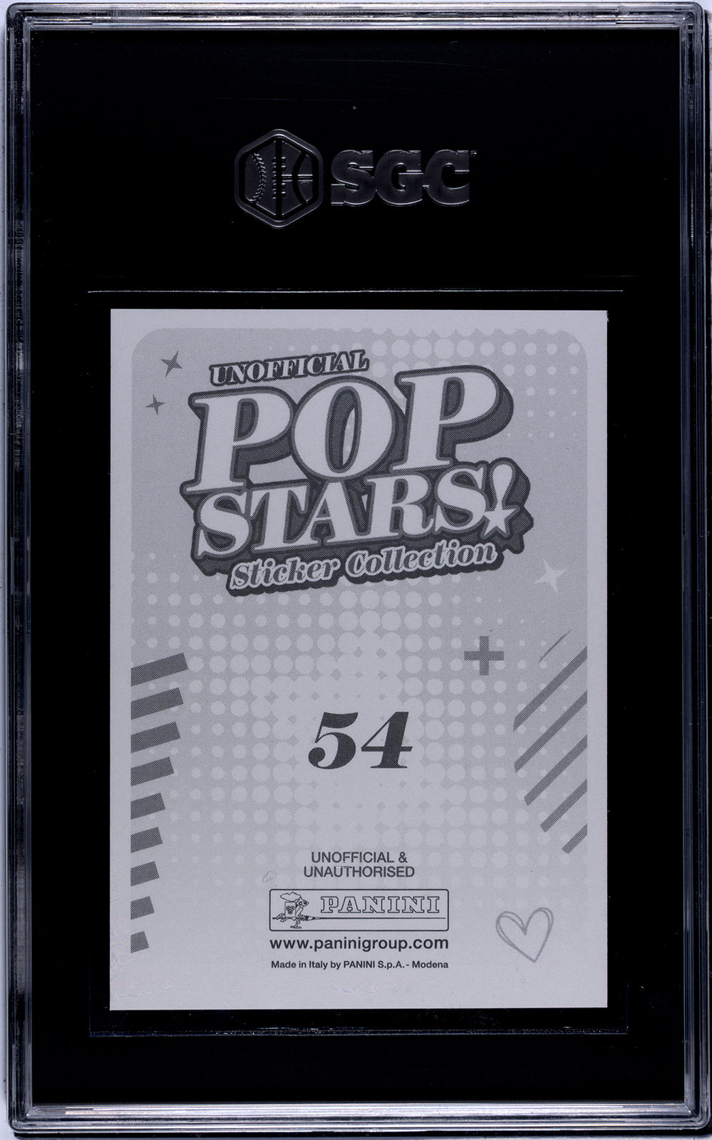 2025 Panini Pop Stars #54 Benson Boone (UK) SGC 9 Pop 1 (Music)