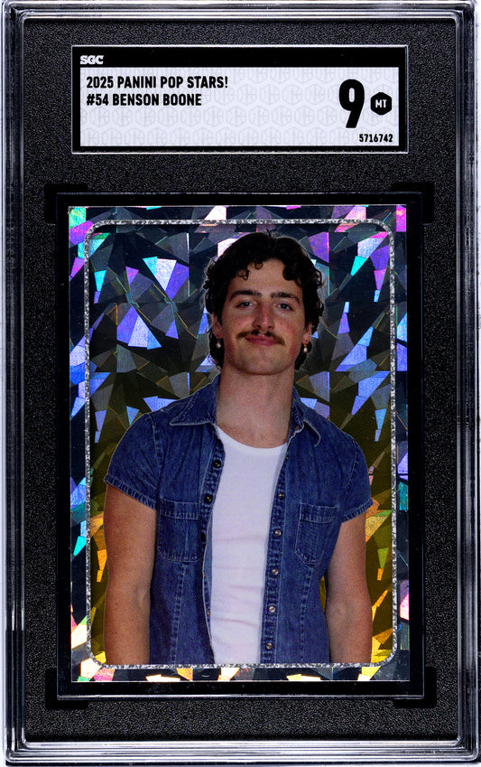 2025 Panini Pop Stars #54 Benson Boone (UK) SGC 9 Pop 1 (Music)