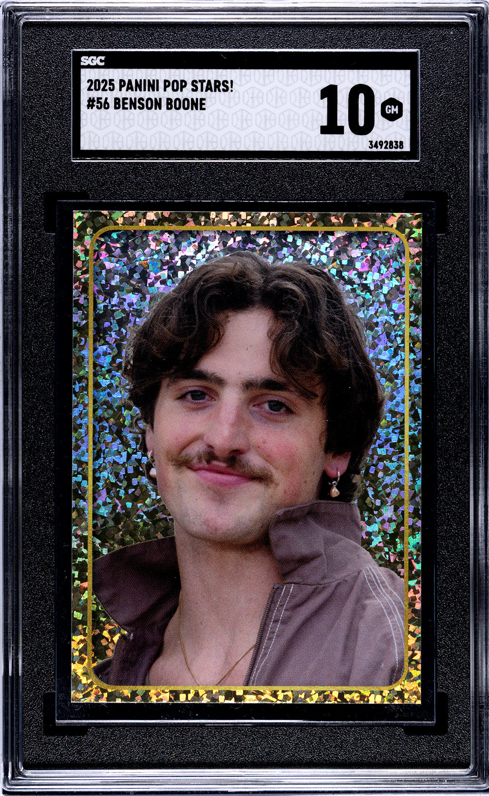 2025 Panini Pop Stars #56 Benson Boone (UK) SGC 10 Pop 1 (Music)