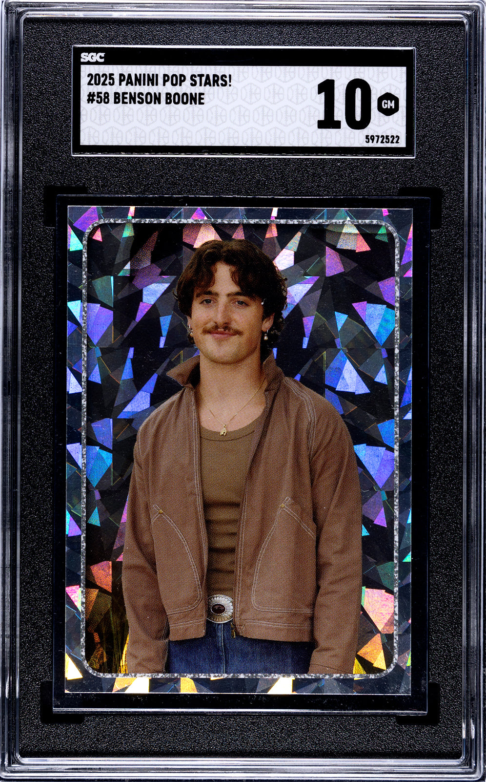2025 Panini Pop Stars #58 Benson Boone (UK) SGC 10 Pop 1 (Music)