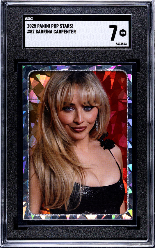 2025 Panini Pop Stars #82 Sabrina Carpenter (UK) SGC 7 Pop 2 (Music)