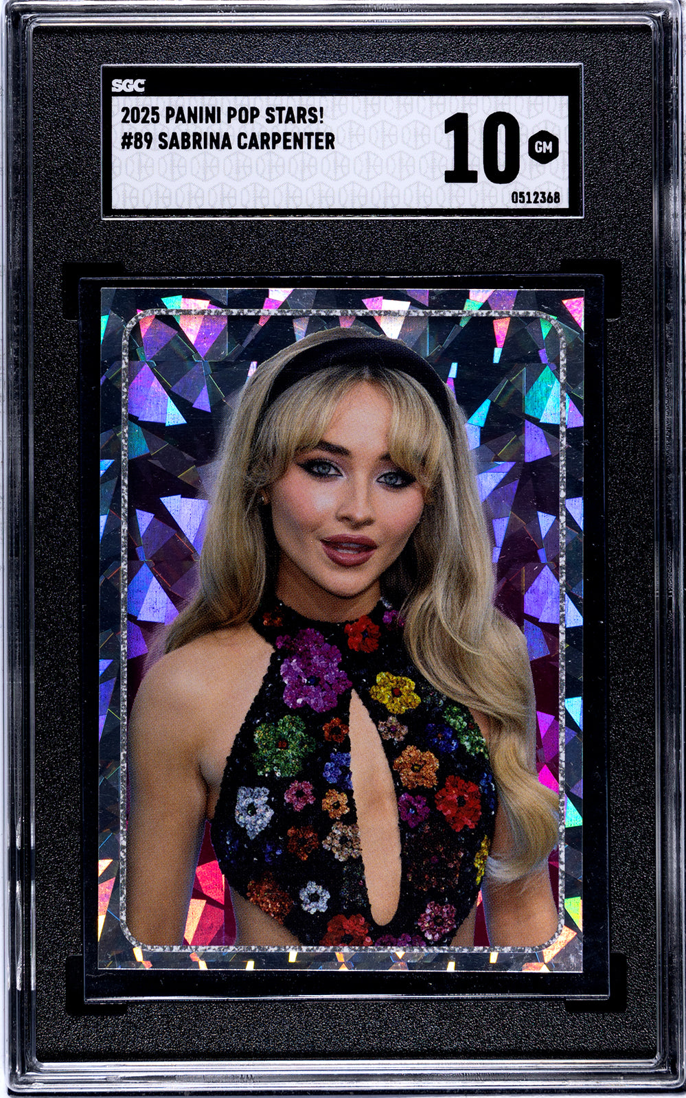 2025 Panini Pop Stars #89 Sabrina Carpenter (UK) SGC 10 Pop 1 (Music)