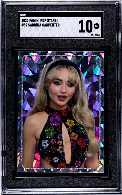 2025 Panini Pop Stars #89 Sabrina Carpenter (UK) SGC 10 Pop 1 (Music)