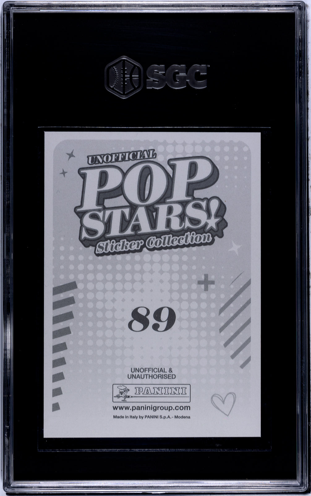 2025 Panini Pop Stars #89 Sabrina Carpenter (UK) SGC 9 Pop 1 (Music)