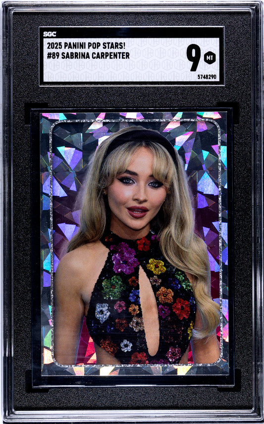 2025 Panini Pop Stars #89 Sabrina Carpenter (UK) SGC 9 Pop 1 (Music)
