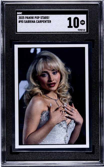 2025 Panini Pop Stars #90 Sabrina Carpenter (UK) SGC 10 Pop 1 (Music)