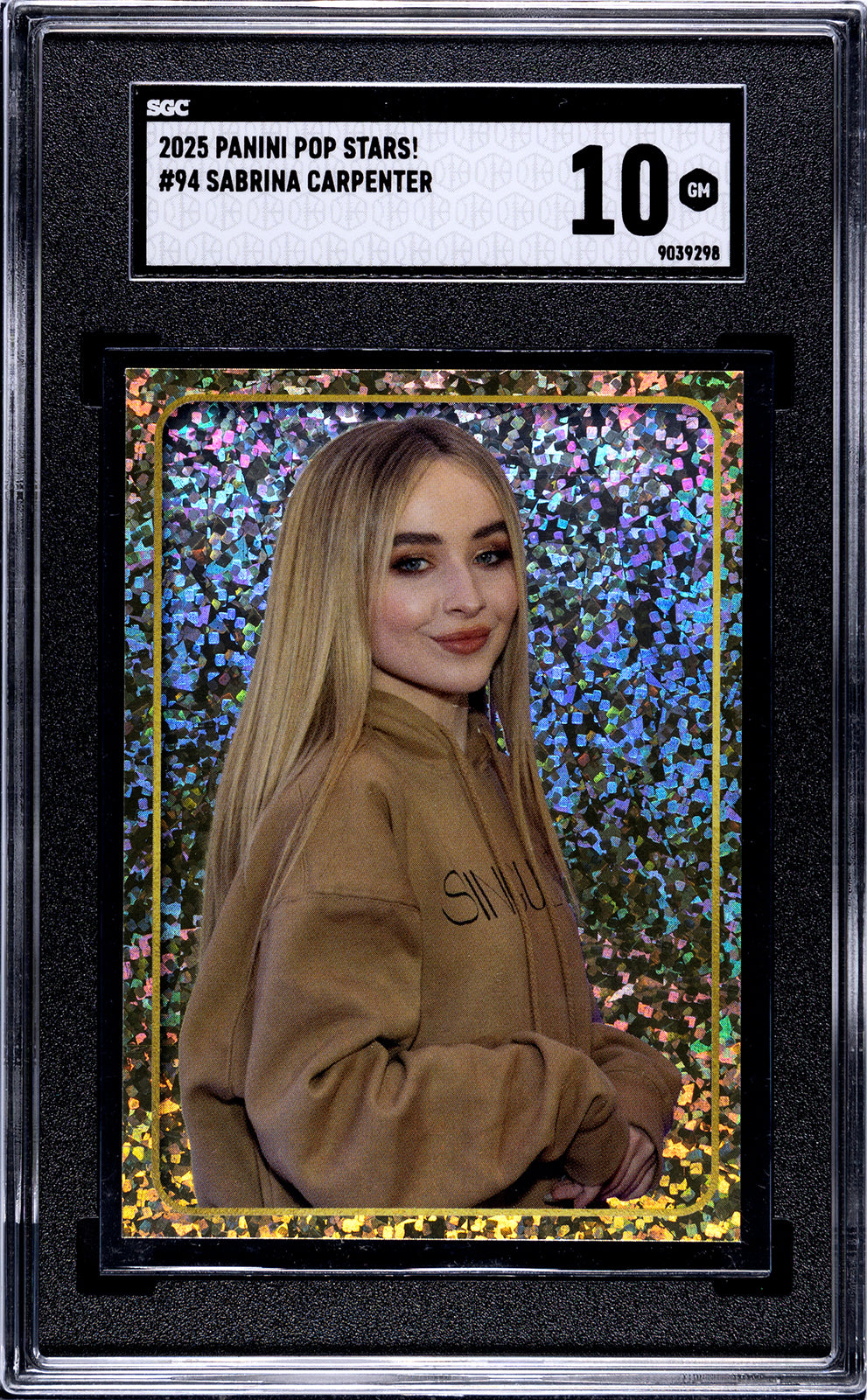 2025 Panini Pop Stars #94 Sabrina Carpenter (UK) SGC 10 Pop 1 (Music)