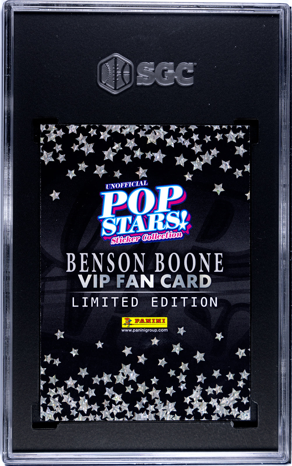 2025 Panini Pop Stars Benson Boone Limited Edition VIP (UK) SGC 10 Pop 1 (Music)
