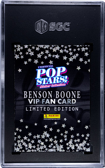 2025 Panini Pop Stars Benson Boone Limited Edition VIP (UK) SGC 10 Pop 1 (Music)
