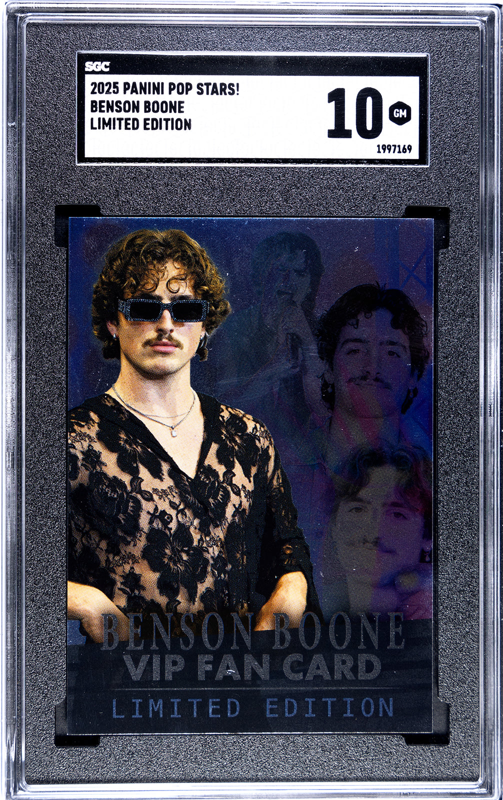 2025 Panini Pop Stars Benson Boone Limited Edition VIP (UK) SGC 10 Pop 1 (Music)