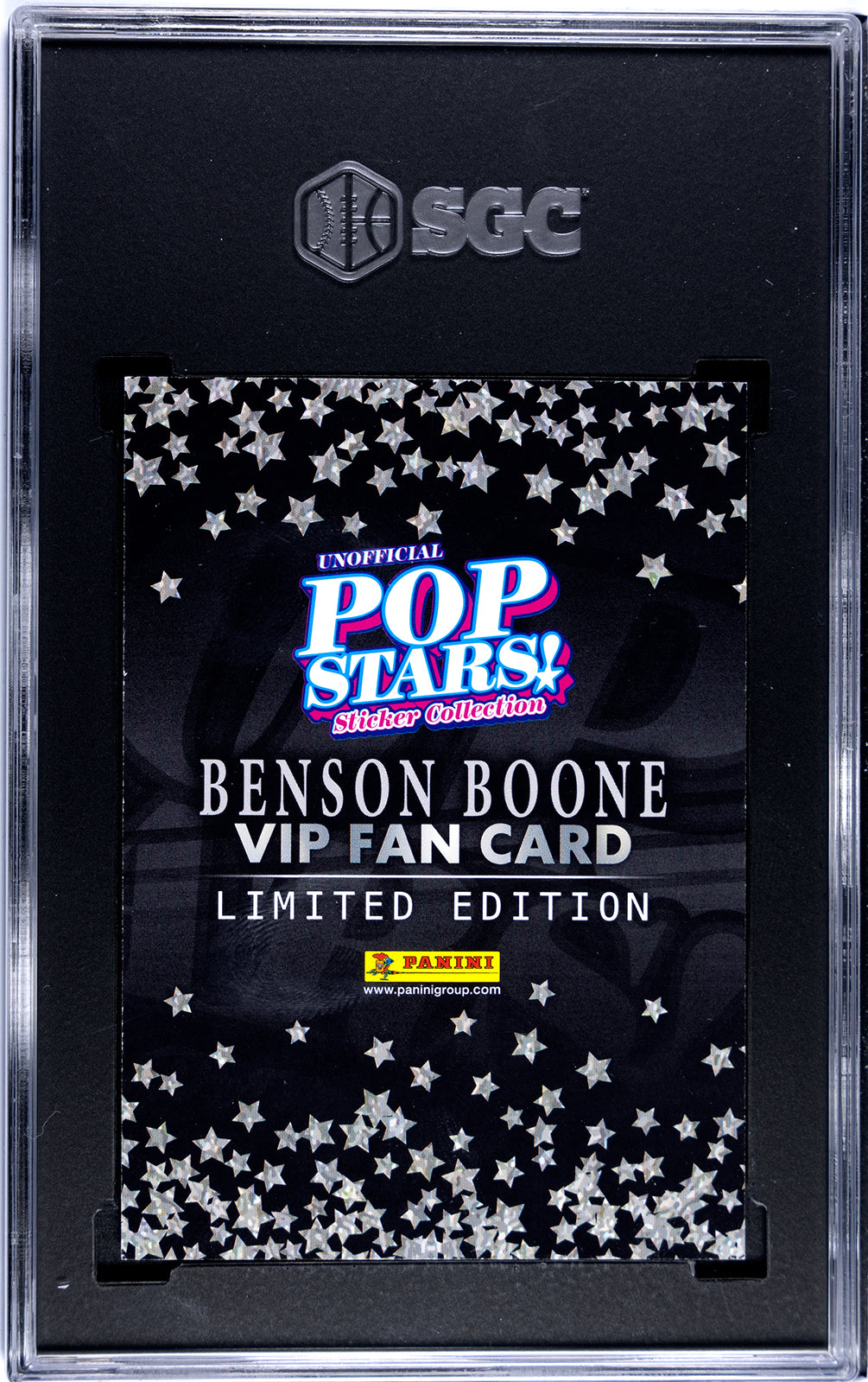 2025 Panini Pop Stars Benson Boone Limited Edition VIP (UK) SGC 9 Pop 1 (Music)