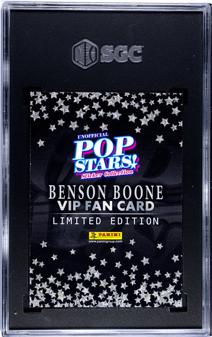2025 Panini Pop Stars Benson Boone Limited Edition VIP (UK) SGC 9 Pop 1 (Music)