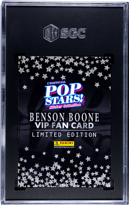 2025 Panini Pop Stars Benson Boone Limited Edition VIP (UK) SGC 9.5 Pop 1 (Music)