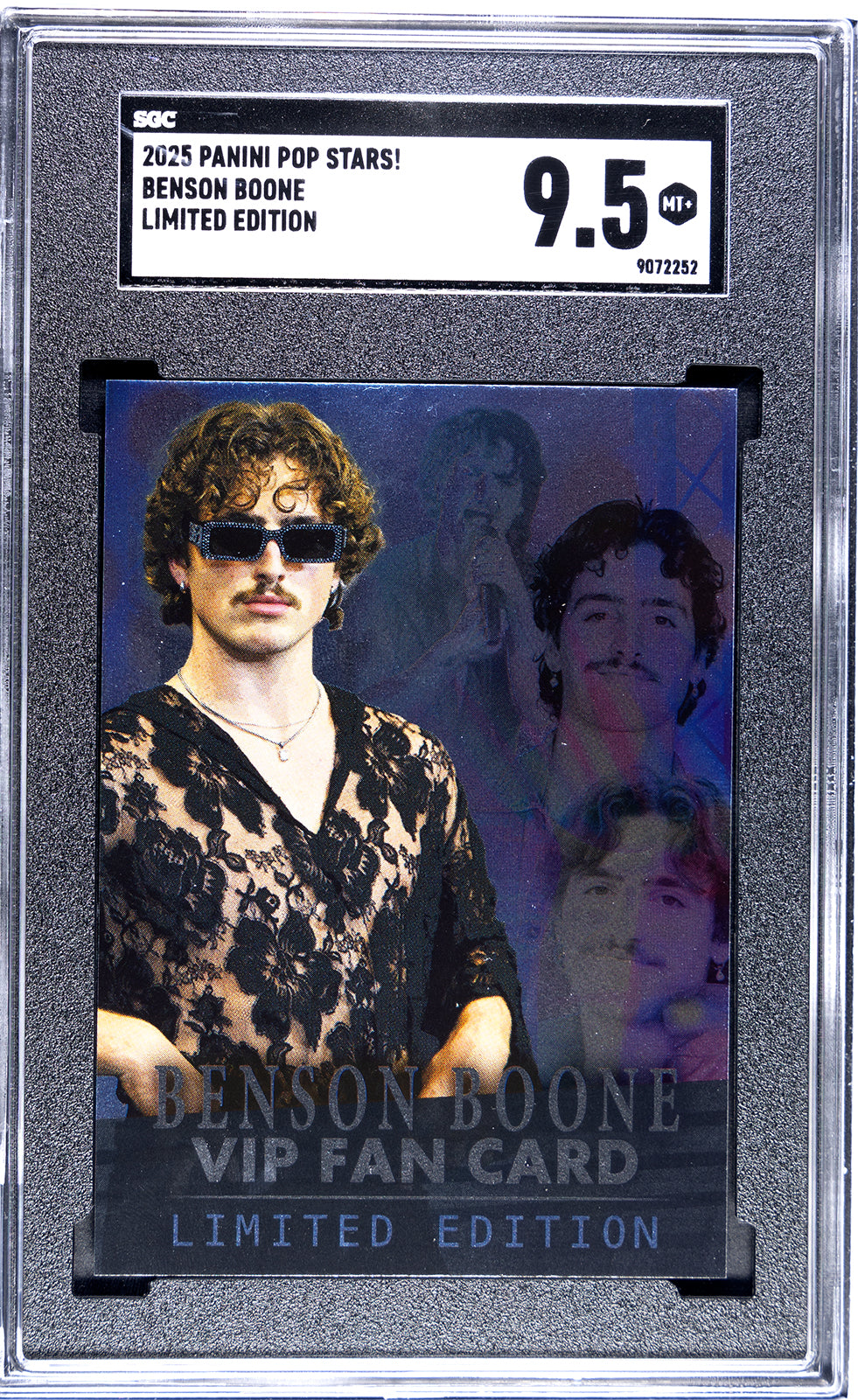 2025 Panini Pop Stars Benson Boone Limited Edition VIP (UK) SGC 9.5 Pop 1 (Music)