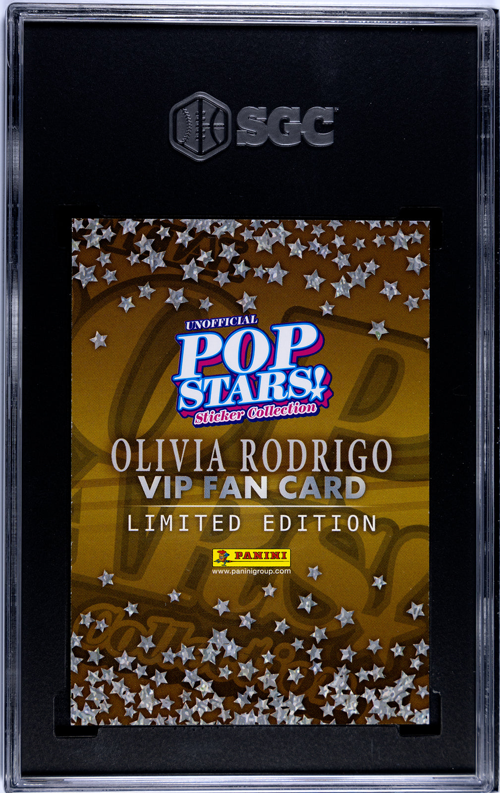 2025 Panini Pop Stars Olivia Rodrigo Limited Edition VIP (UK) SGC 10 Pop 1 (Music)