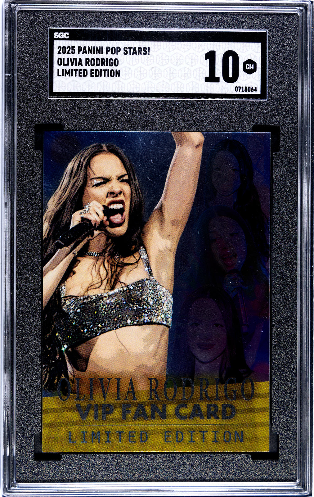 2025 Panini Pop Stars Olivia Rodrigo Limited Edition VIP (UK) SGC 10 Pop 1 (Music)