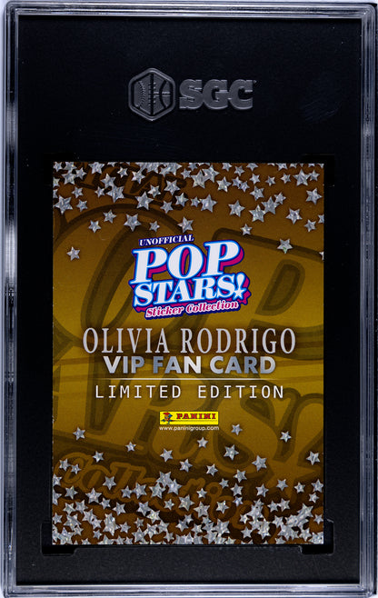 2025 Panini Pop Stars Olivia Rodrigo Limited Edition VIP (UK) SGC 9 Pop 1 (Music)