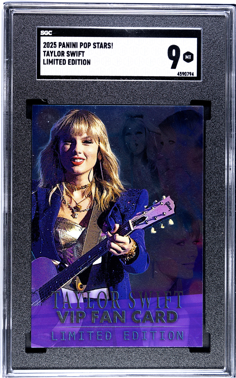 2025 Panini Pop Stars Taylor Swift Limited Edition VIP (UK) SGC 9 Pop 1 (Music)