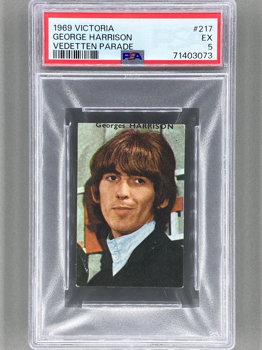 1969 Victoria #217 George Harrison Vedetten Parade PSA 5 - Pop 2 (Music)