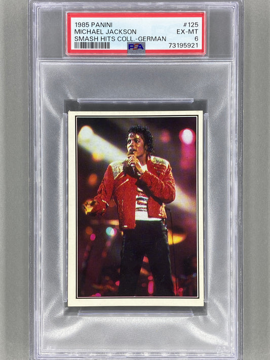 1985 Panini #125 Michael Jackson (German) Smash Hits Collection PSA 6 - Pop 2 (Music)