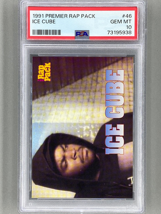 1991 Premier Rap Pack #46 Ice Cube PSA 10 - Pop 41 (Music)