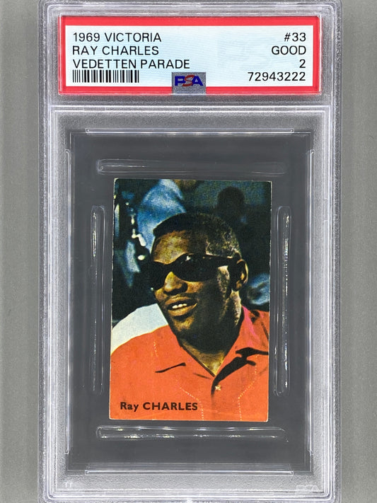 1969 Victoria #33 Ray Charles Vedetten Parade PSA 2 - Pop 1 (Music) READ