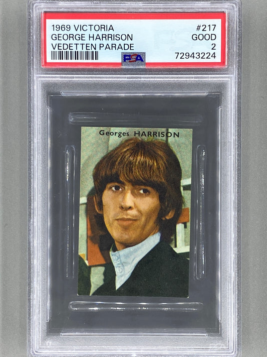 1969 Victoria #217 George Harrison Vedetten Parade PSA 2 - Pop 2 (Music) READ