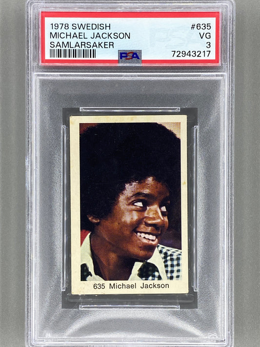 1978 Swedish #635 Michael Jackson Samlarsaker PSA 3 Pop 2 (Music)