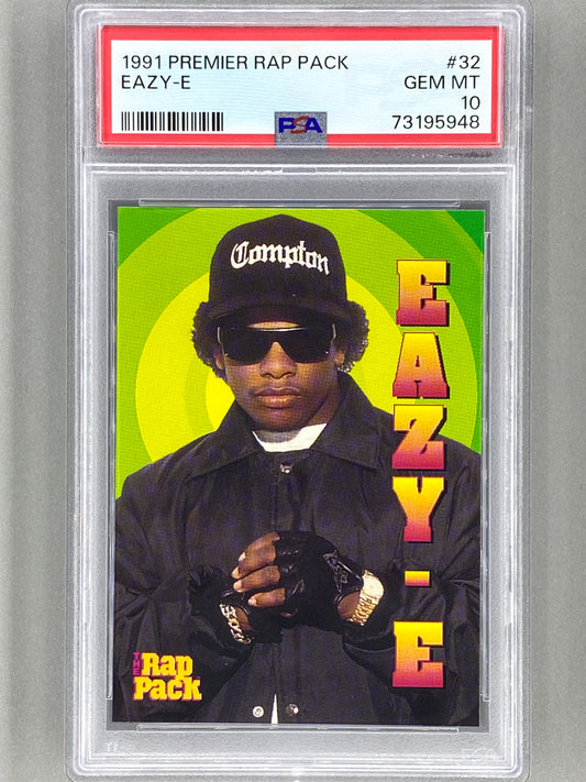 1991 Premier Rap Pack #32 Eazy-E PSA 10 Pop 63 (Music)