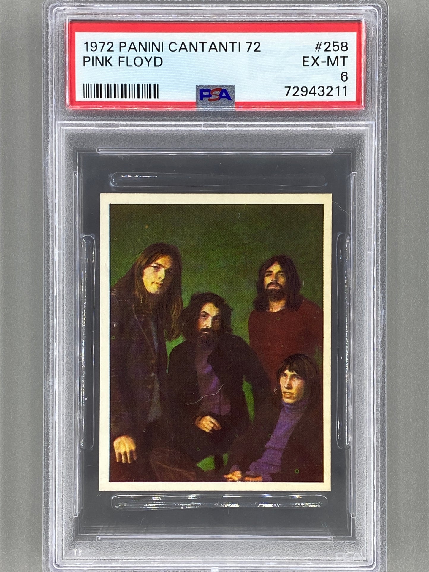 1972 Panini #258 Pink Floyd Cantanti 72 PSA 6 - Pop 7 (Music)