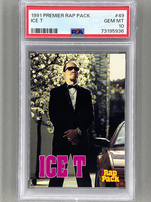 1991 Premier Rap Pack #49 Ice T PSA 10 - Pop 29 (Music)