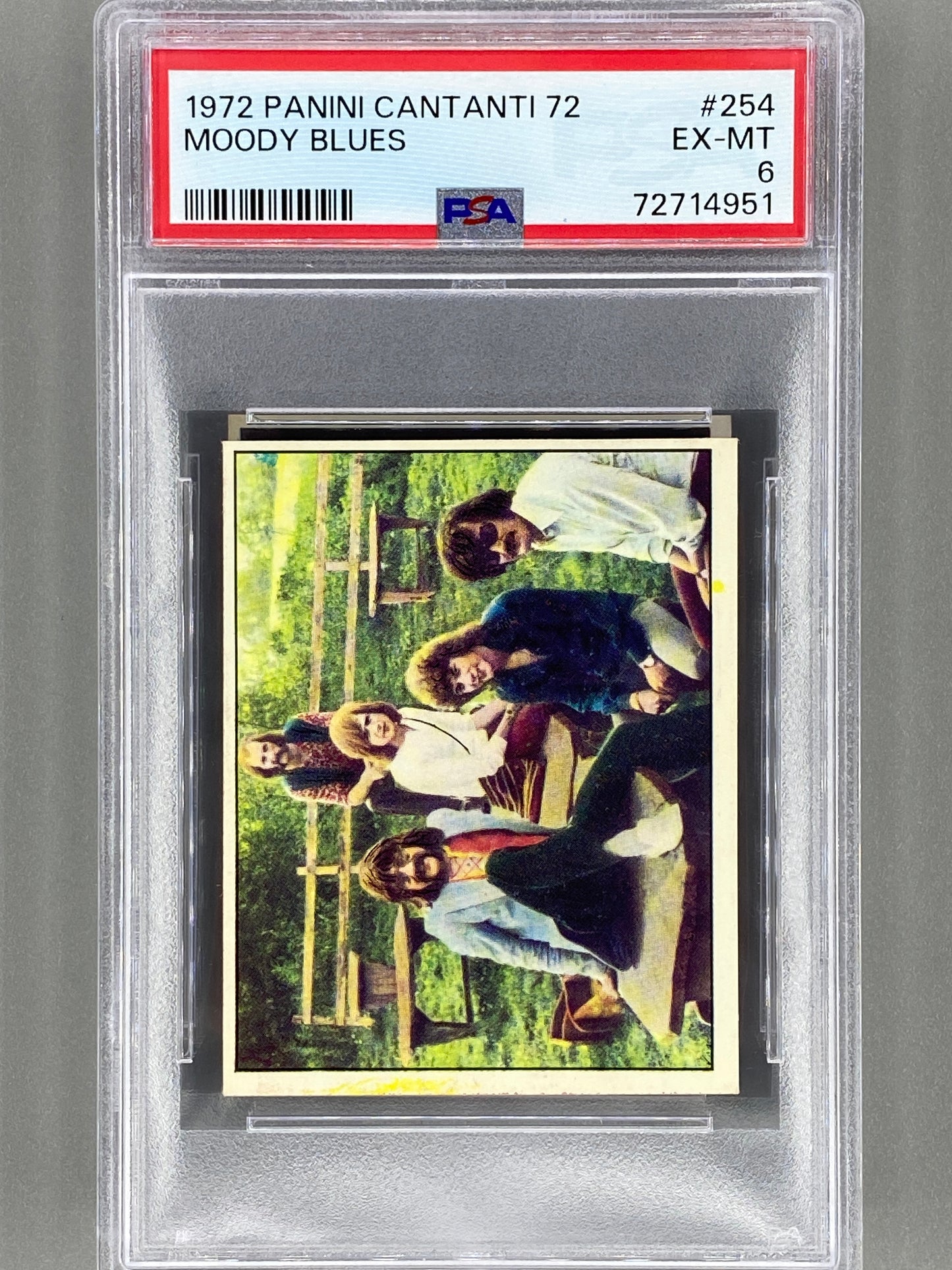 1972 Panini #254 Moody Blues Cantanti 72 PSA 6 - Pop 1 - 1 Higher (Music)