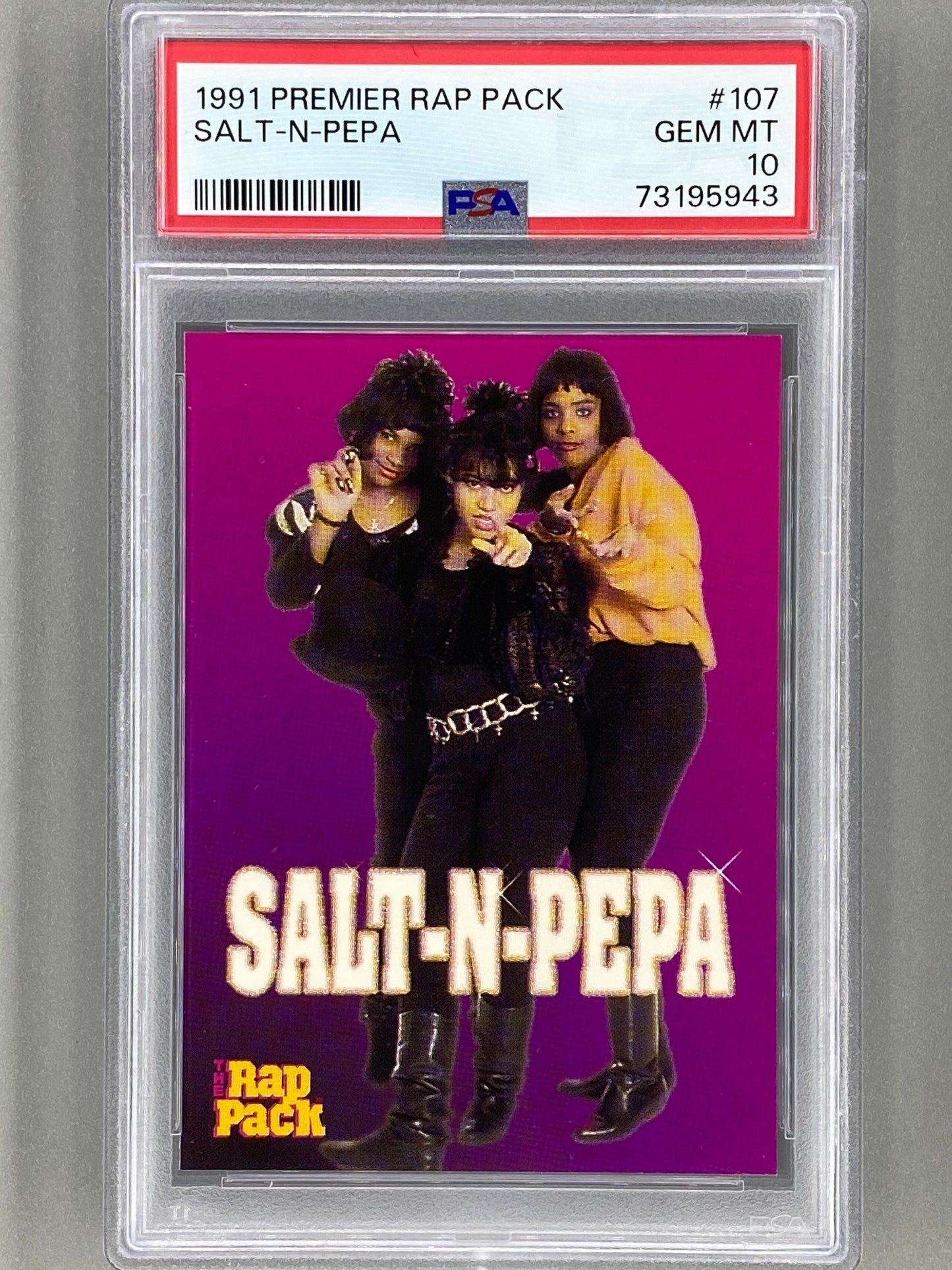 1991 Premier Rap Pack #107 Salt -N- Pepa PSA 10 Pop 17 (Music)