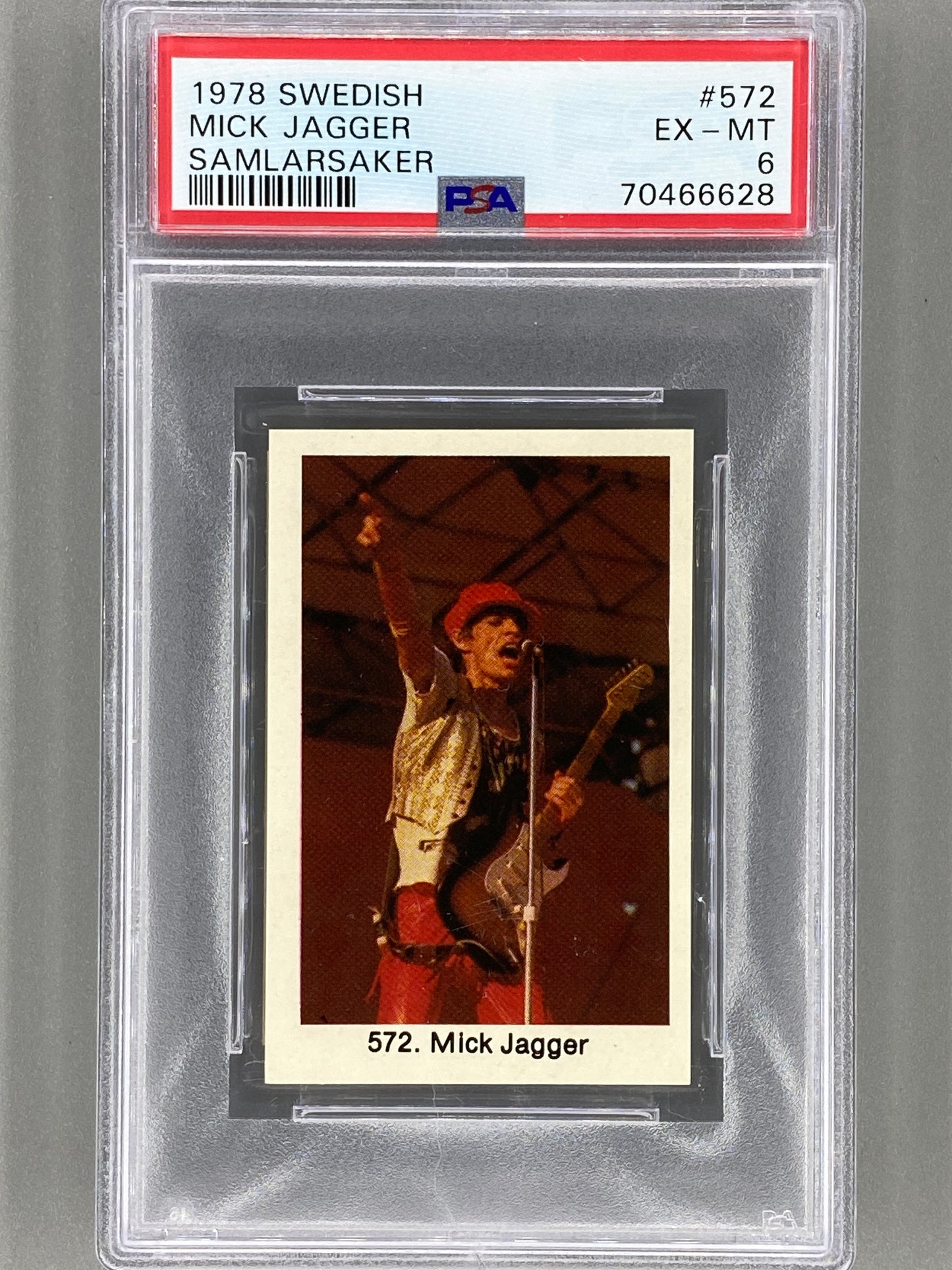 1978 Swedish #572 Mick Jagger Samlarsaker PSA 6 Pop 3 (Music)