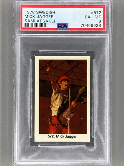 1978 Swedish #572 Mick Jagger Samlarsaker PSA 6 Pop 3 (Music)