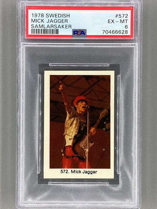 1978 Swedish #572 Mick Jagger Samlarsaker PSA 6 Pop 3 (Music)