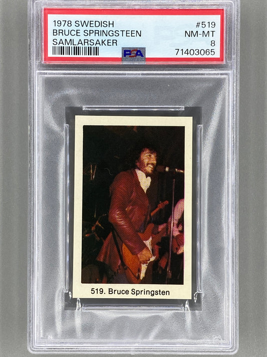 1978 Swedish #519 Bruce Springsteen Samlarsaker PSA 8 Pop 15 - 3 Higher (Music)