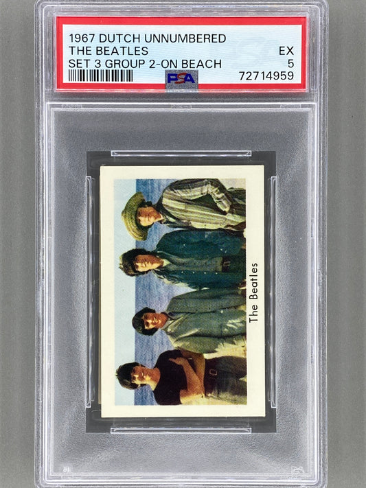 1967 Dutch Unnumbered The Beatles Set 3 Group 2 On Beach PSA 5 Pop 2 (Music)