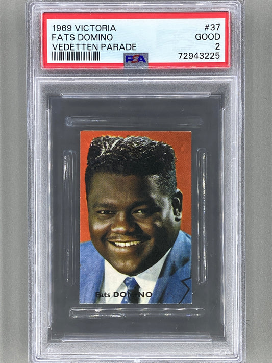 1969 Victoria #37 Fats Domino Vedetten Parade PSA 2 - Pop 2 (Music) READ