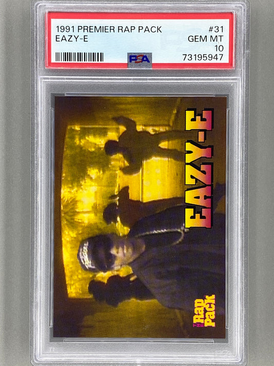 1991 Premier Rap Pack #31 Eazy-E PSA 10 Pop 47 (Music)