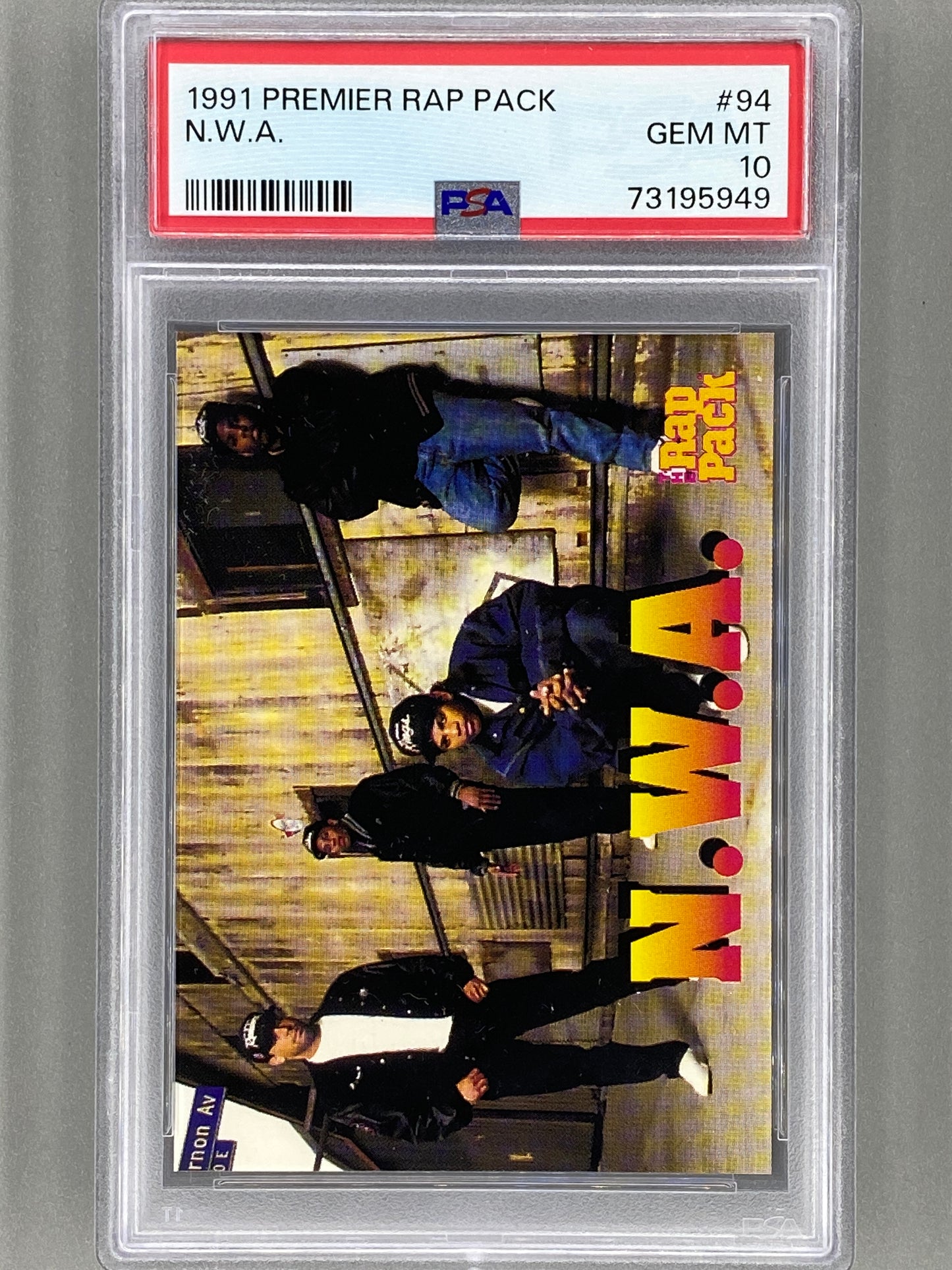 1991 Premier Rap Pack #94 N.W.A. PSA 10 - Pop 53 (Music)