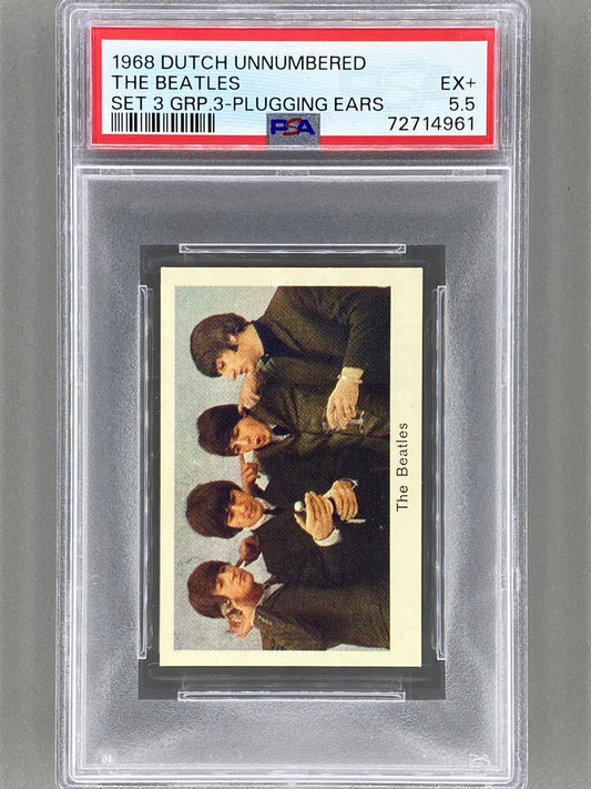 1968 Dutch Unnumbered The Beatles Set 3 Group 3 Plugging Ears PSA 5.5 Pop 1(Music)