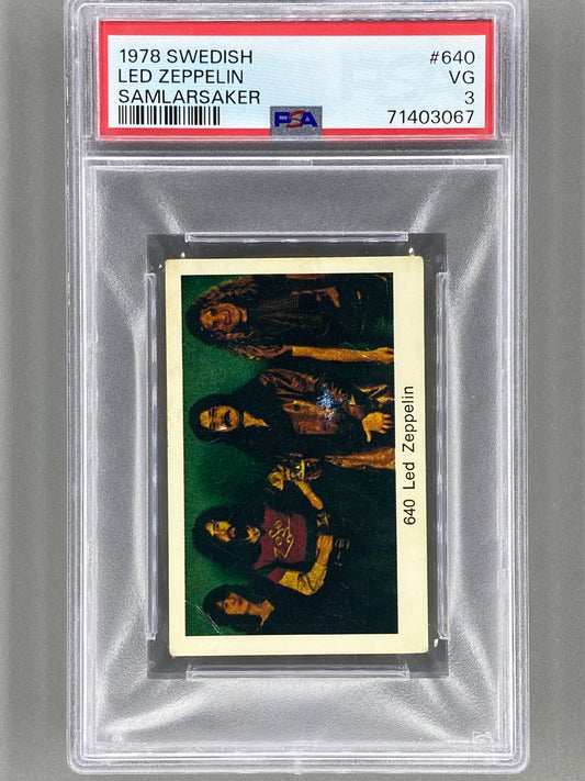 1978 Swedish #640 Led Zeppelin Samlarsaker PSA 3 Pop 4 (Music)