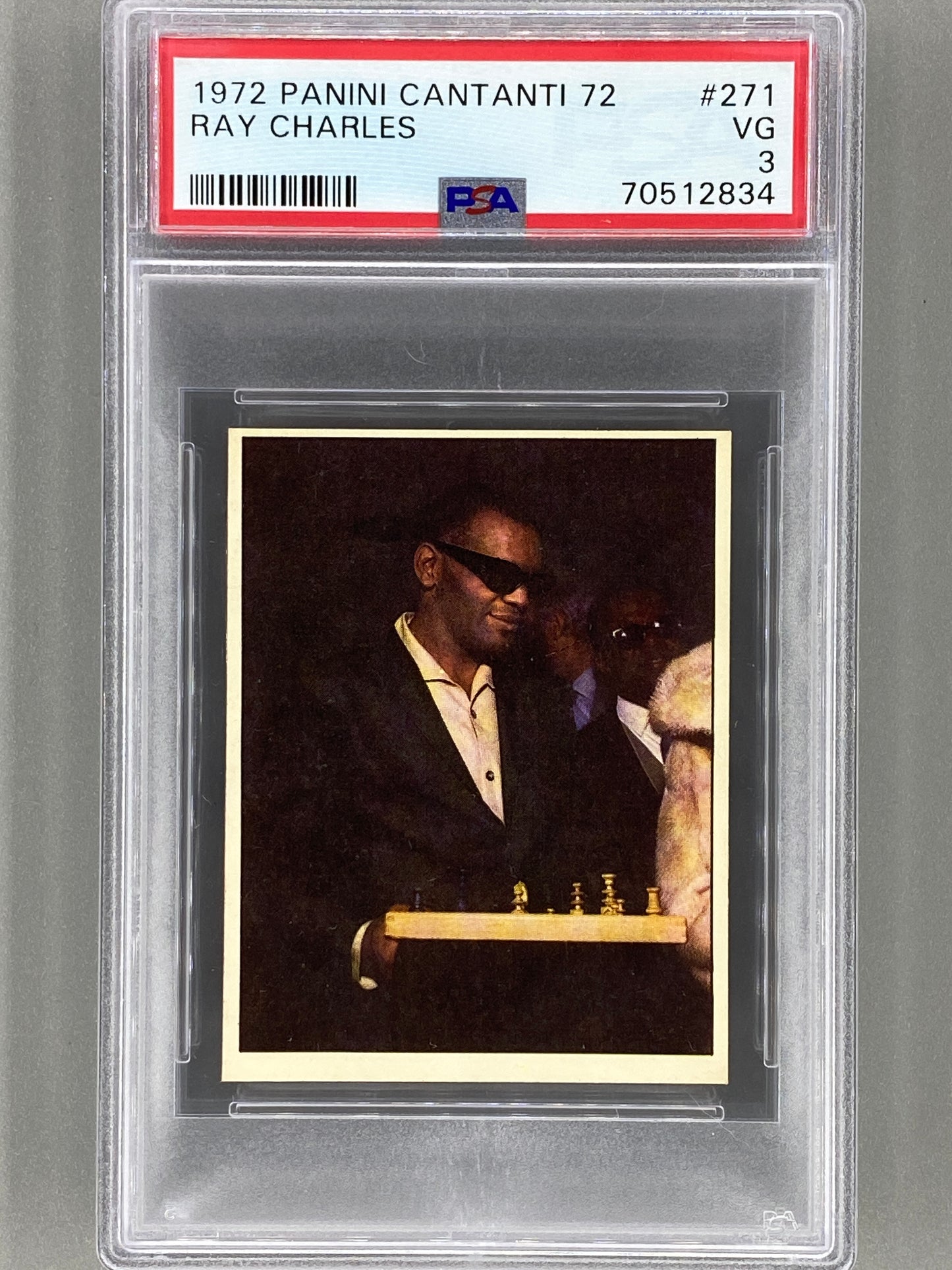 1972 Panini #271 Ray Charles Cantanti 72 PSA 3 - Pop 1 (Music)