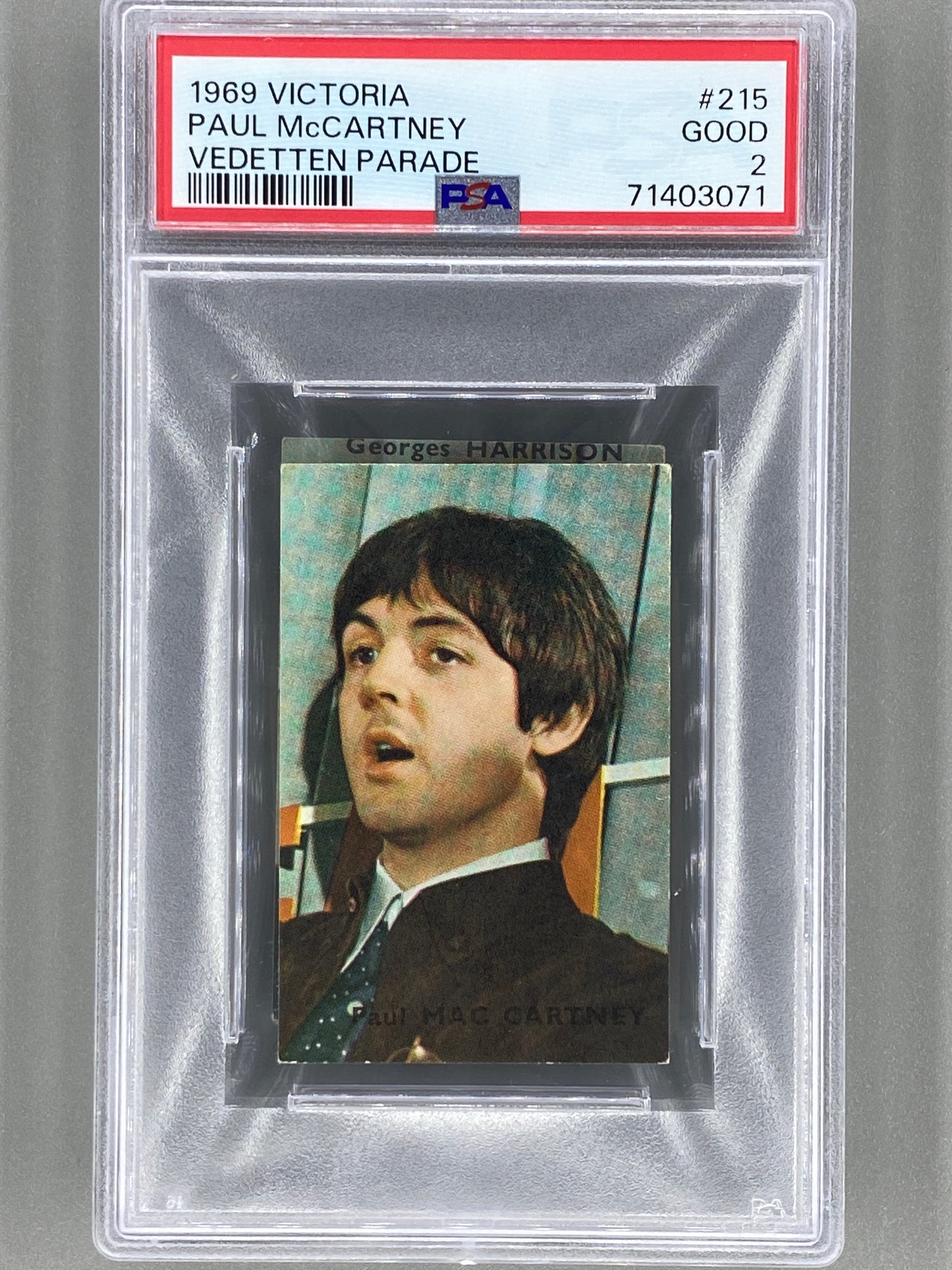 1969 Victoria #215 Paul McCartney Vedetten Parade PSA 2 - Pop 2 (Music) READ