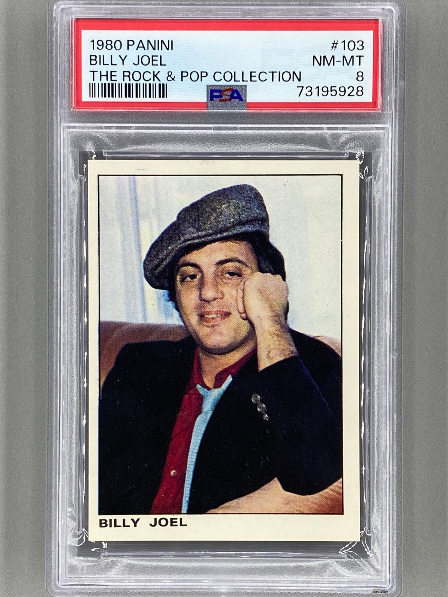 1980 Panini #103 Billy Joel The Rock & Pop Collection PSA 8 Pop 7 (Music)